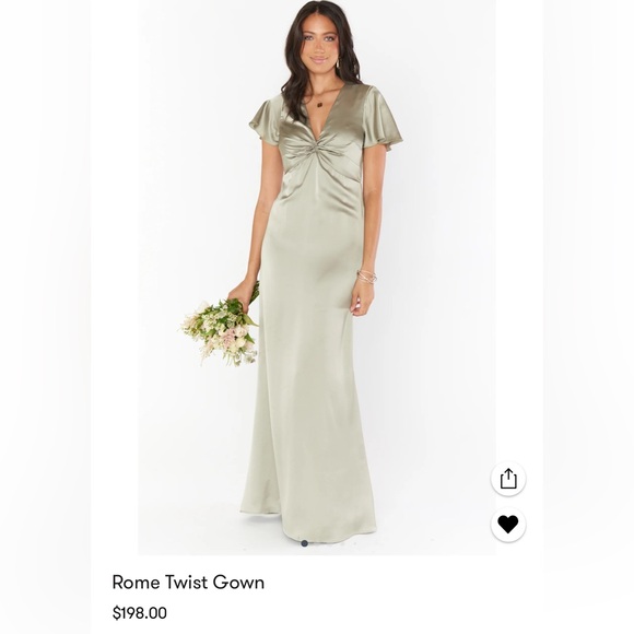 Show Me Your MuMu! NWT. Rome Twist Gown. Size Large. Color green. - Picture 1 of 7